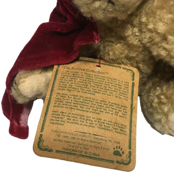 Boyds Bears Plush Little Red Riding Hood Teddy Bear Jointed Stuffed Animal 6in. - Picture 3 of 9